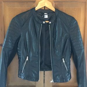 H&M faux leather moto jacket